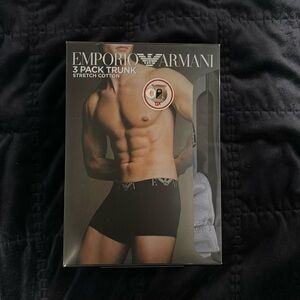 Armani 3 pack trunks. Brand new with tag. Sky blue, navy, royal blue.